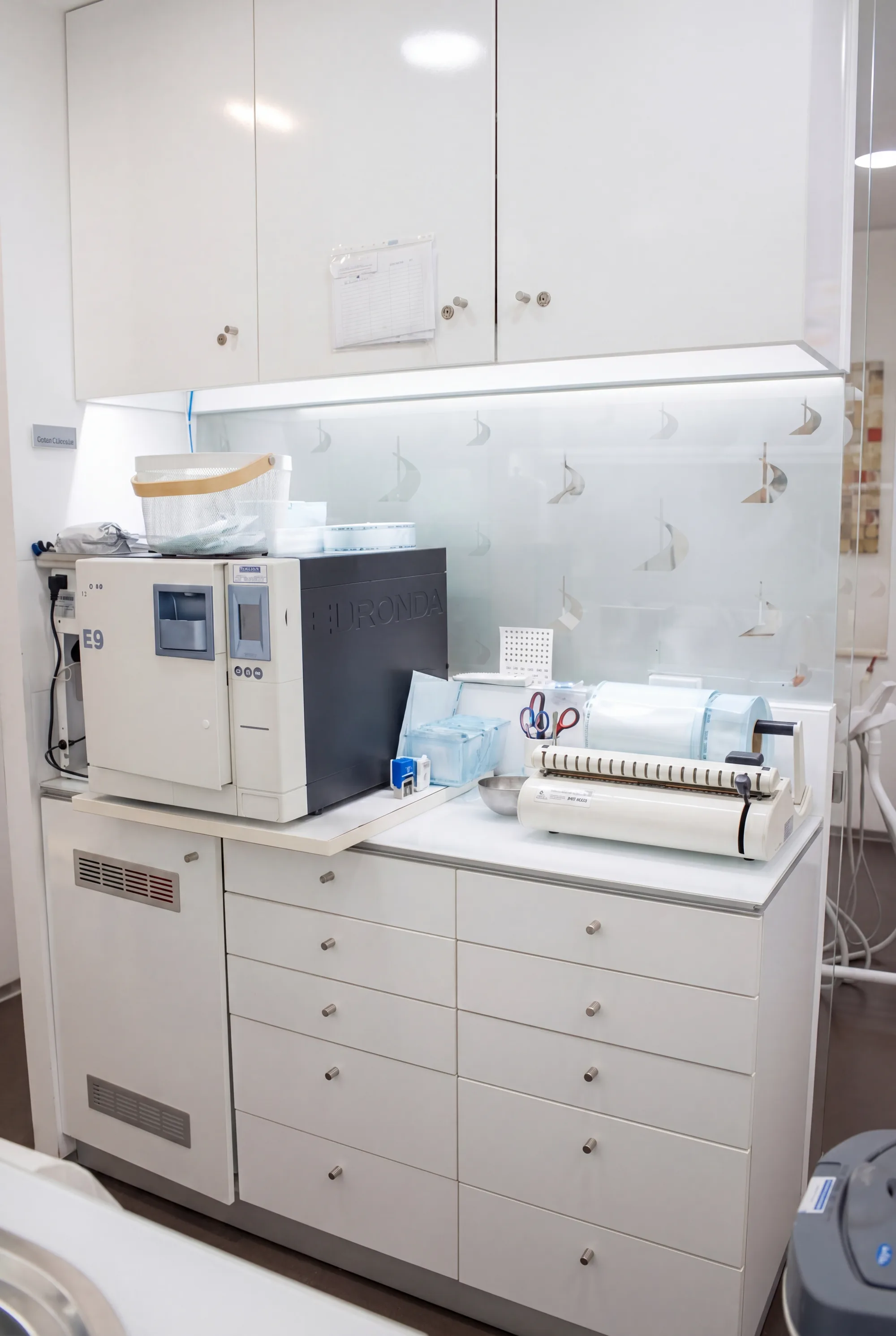 Sala de esterilização da Clínica Moliceiro